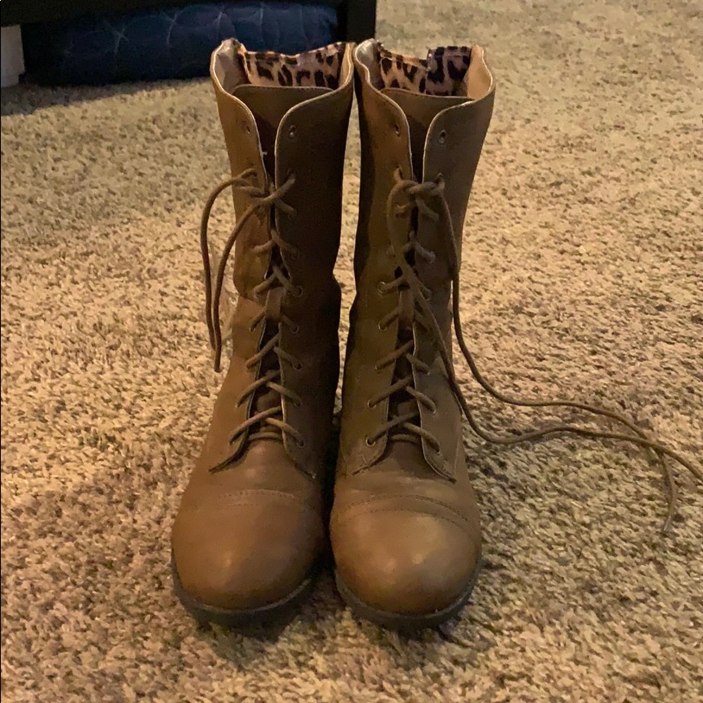 Qupid Combat Boot